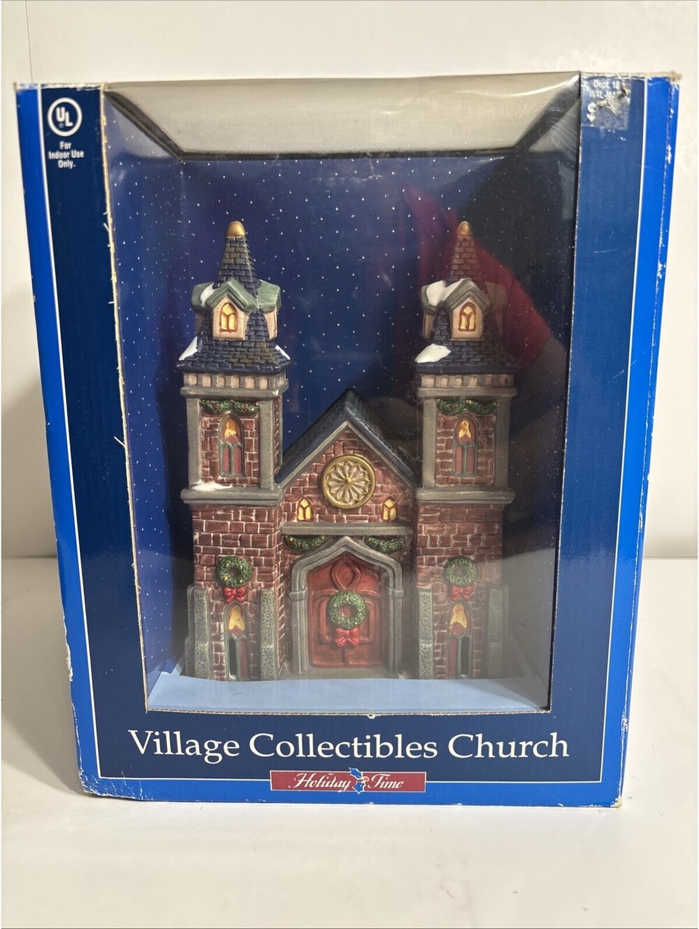 Holiday Time Christmas Village  Church Lighted